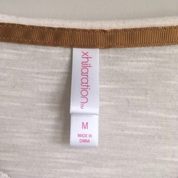 Xhilaration Cream Lace Bohemian Long Sleeve Tee - Picture 5 of 6